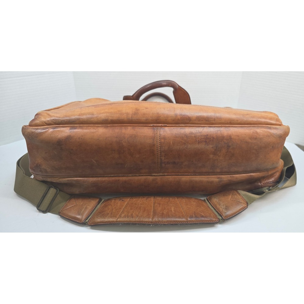 Hartmann Tan Leather Briefcase Messenger Bag Laptop Portfolio Vintage Brown - Picture 8 of 10